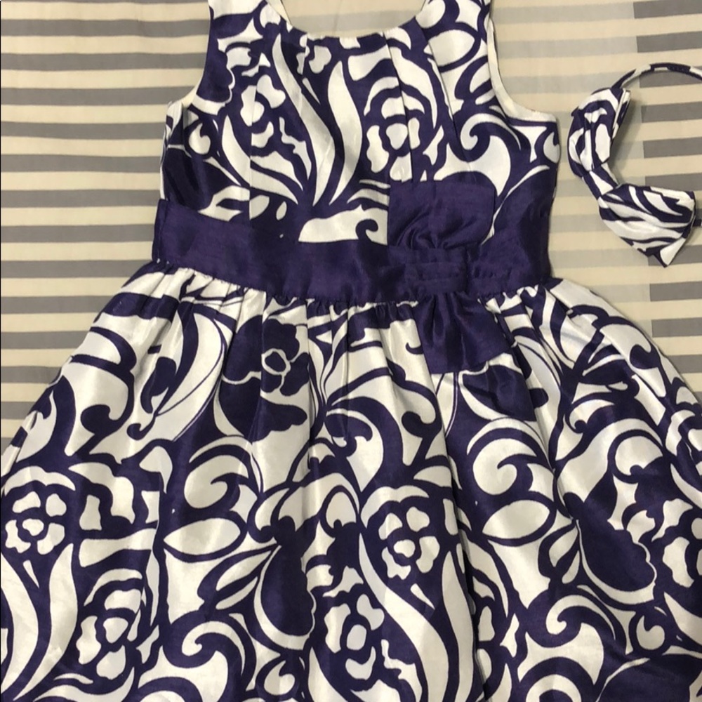 💜💜Purple Paisley Dress Sateen Sz 4💜💜